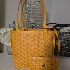 Goyard Yellow Tote with Wallet